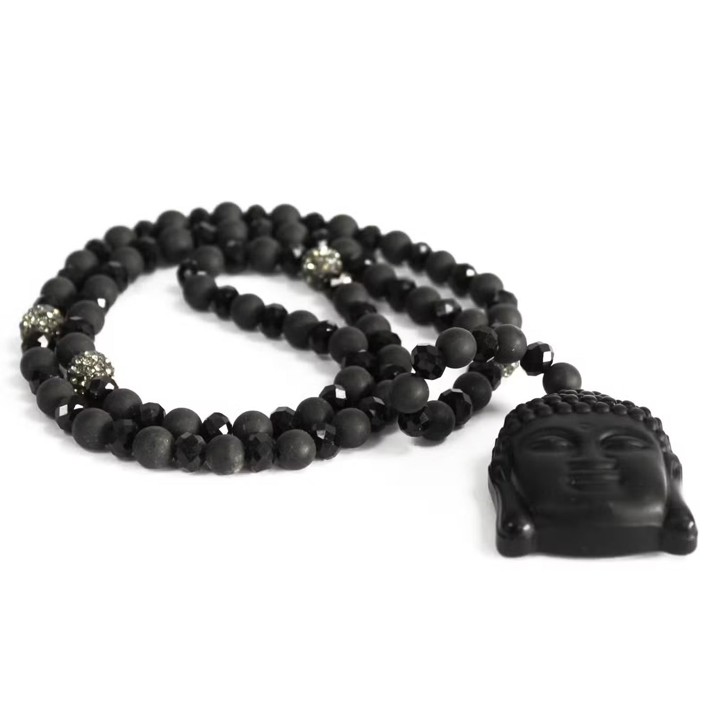 1x Buddha / Black Stone - Gemstone Necklace