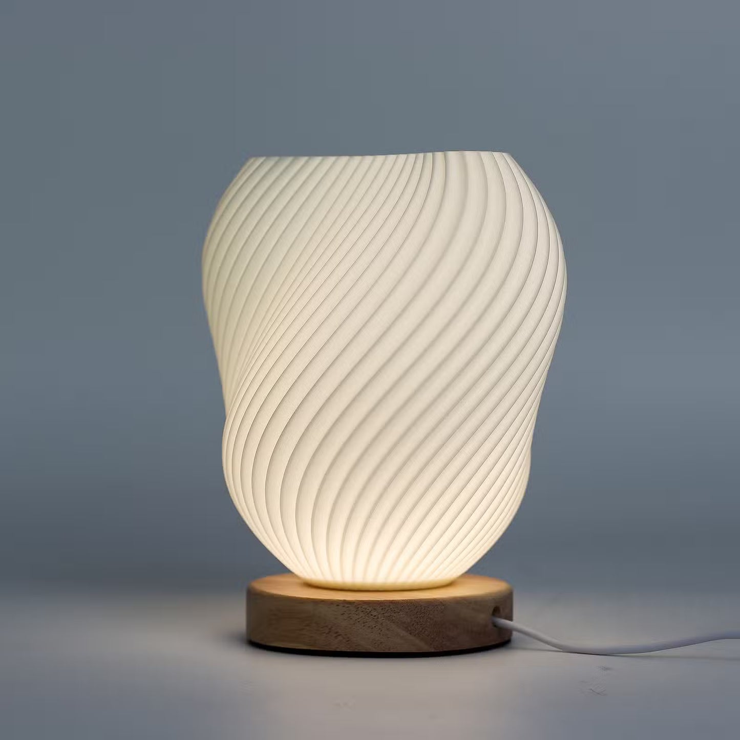 1x New Wave Lamp - USB - 3 settings - Shell Twisted