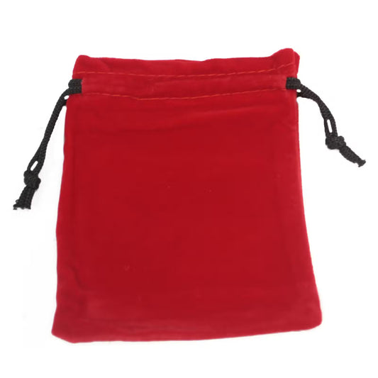 1x Quality Velvet Pouch - Red 10x12cm