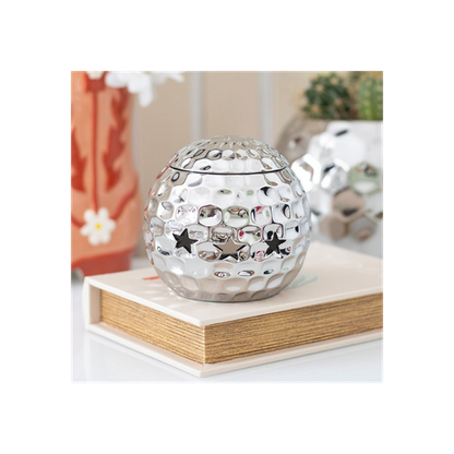 Silver Disco Ball Oil Burner