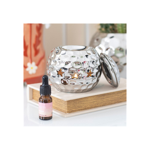 Silver Disco Ball Oil Burner