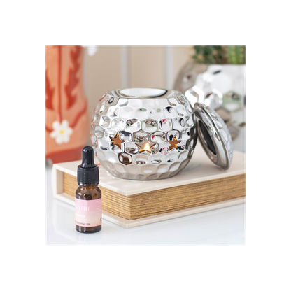 Silver Disco Ball Oil Burner
